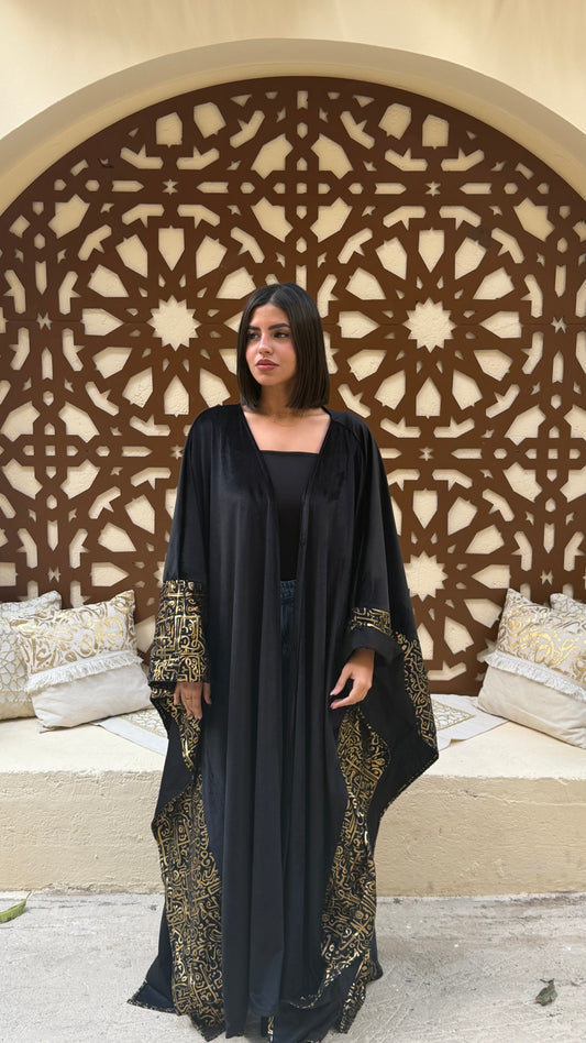 Velvet black kaftan