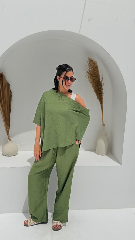 Crinkle set - Dark green