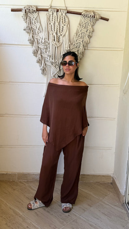 Crinkle set - dark Brown