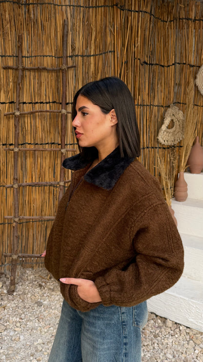 Teddy jacket - COCOA