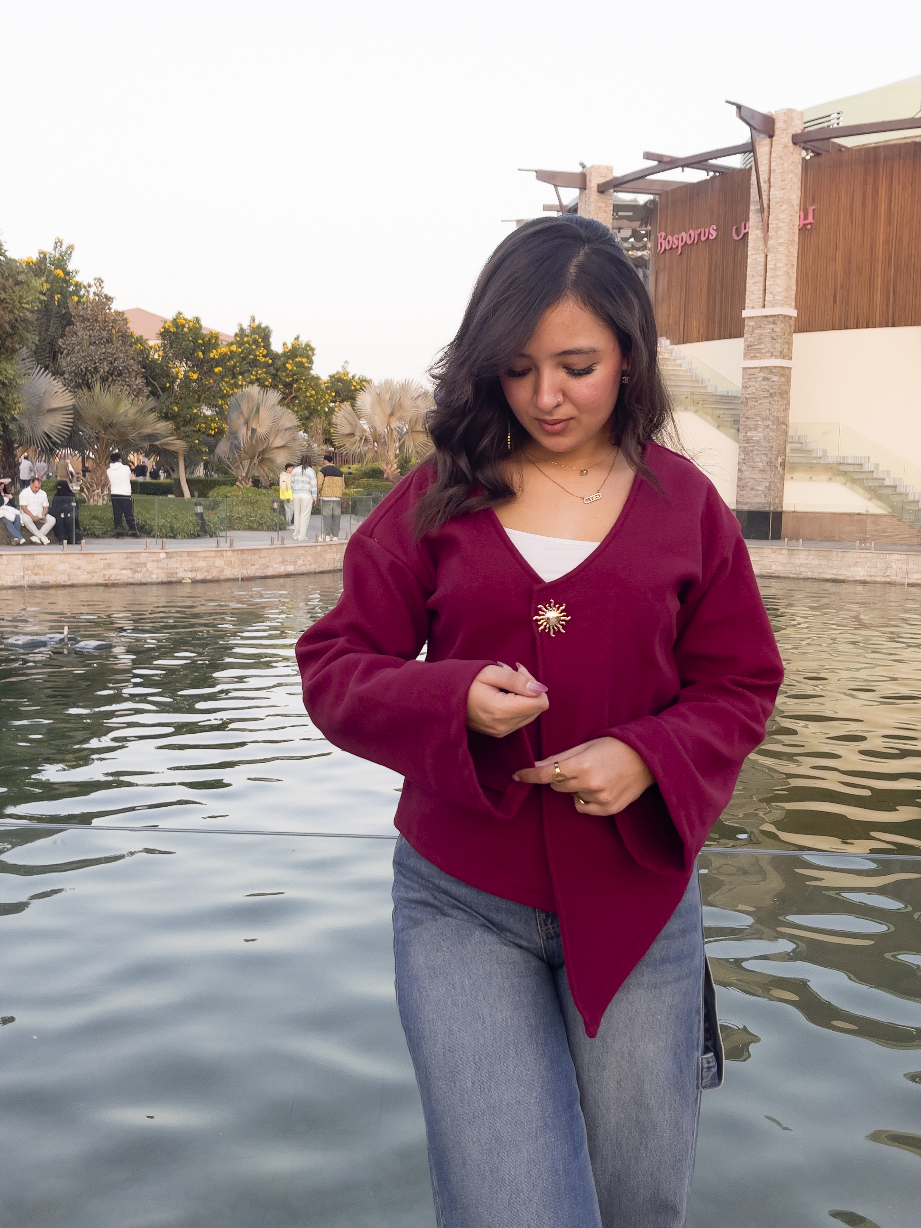 Curve jacket - Burgundy