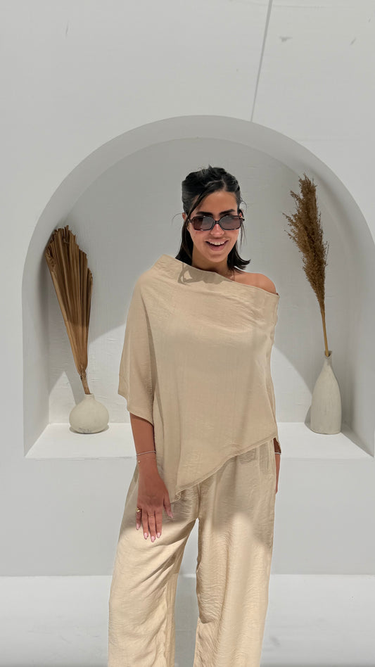 Crinkle set - Beige