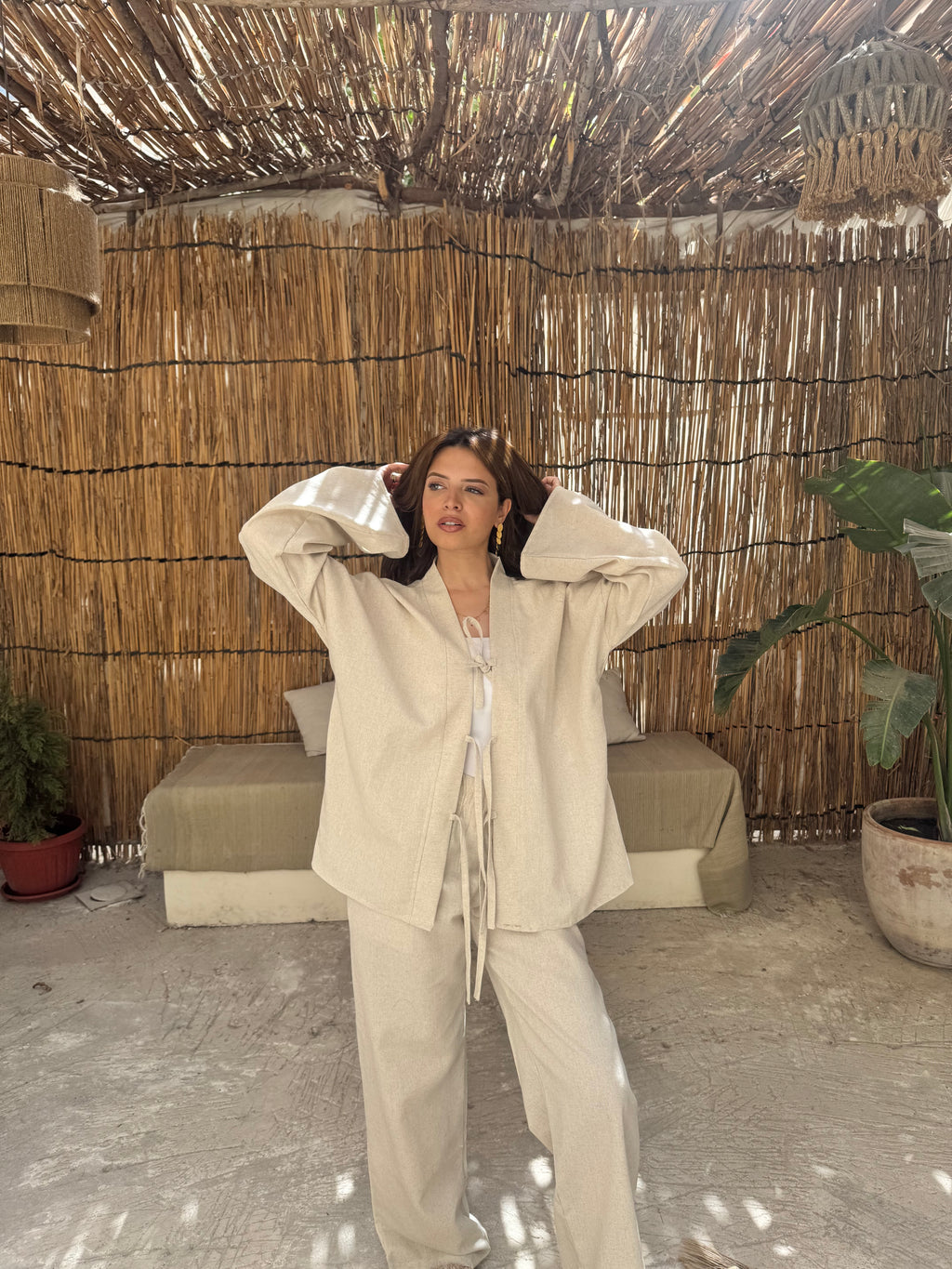 Tie linen set