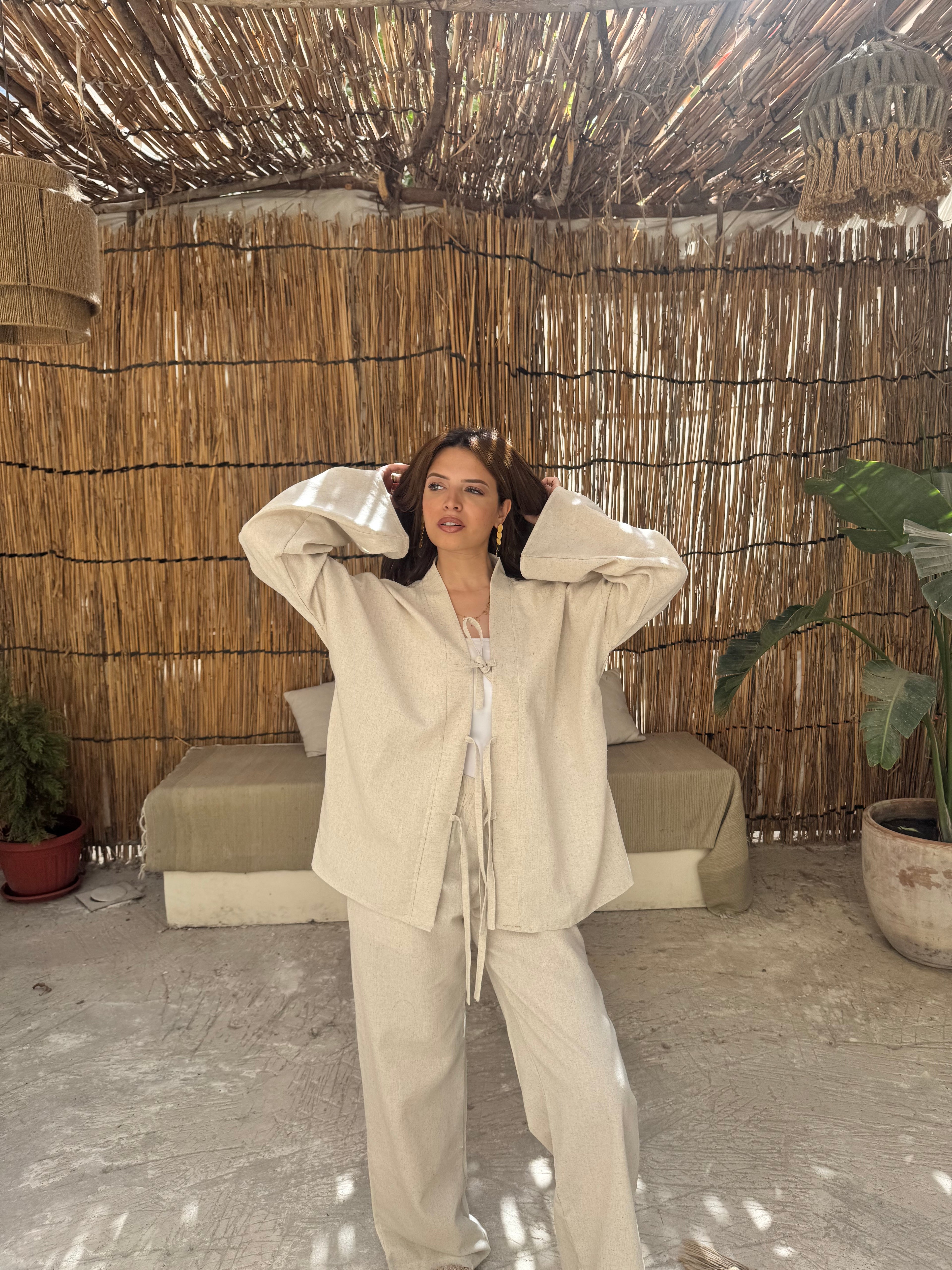 Tie linen set