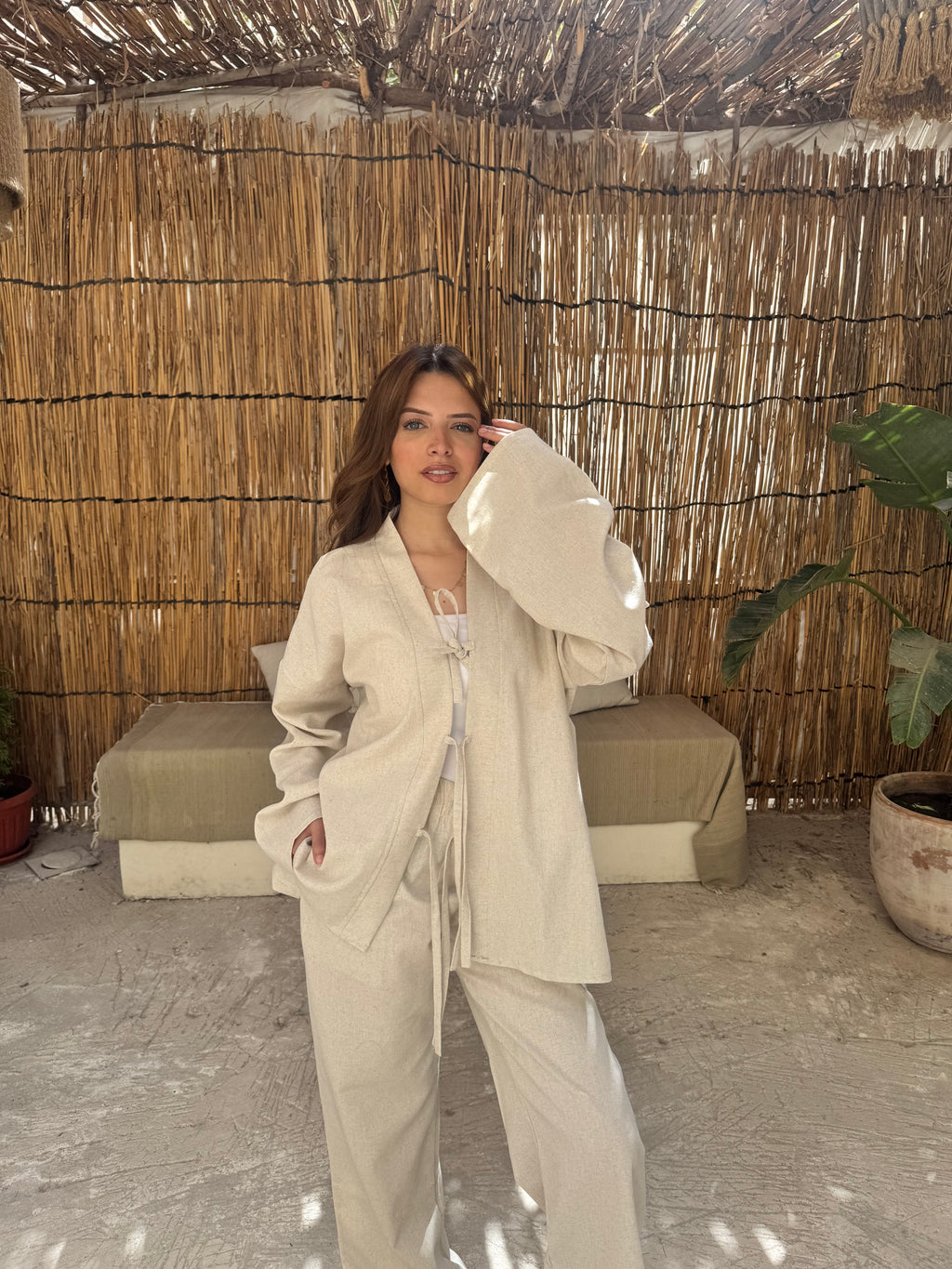 Tie linen set