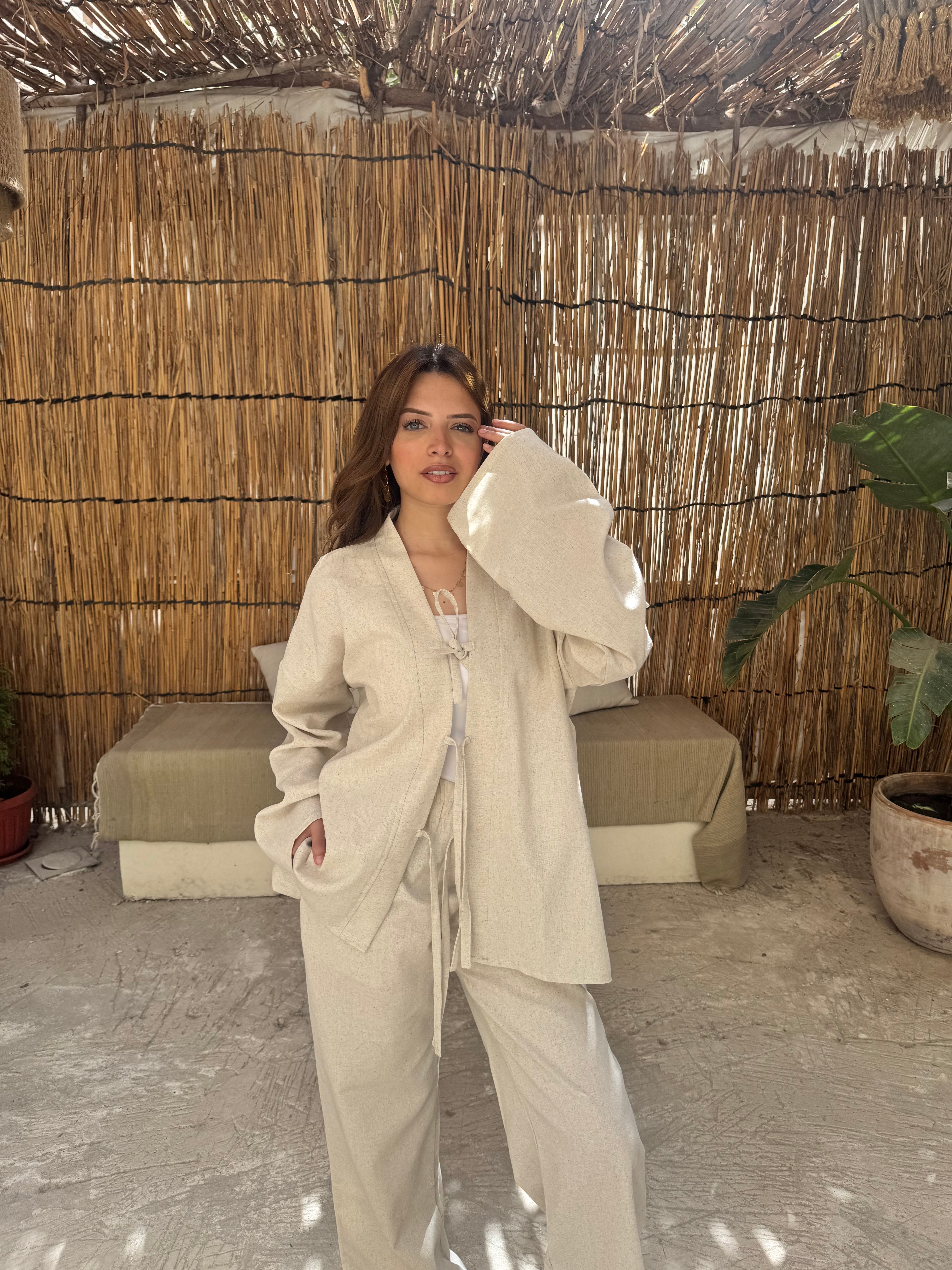 Tie linen set
