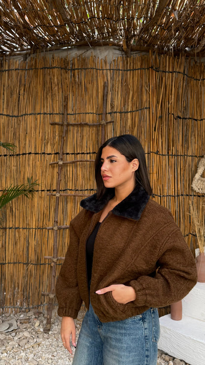 Teddy jacket - COCOA