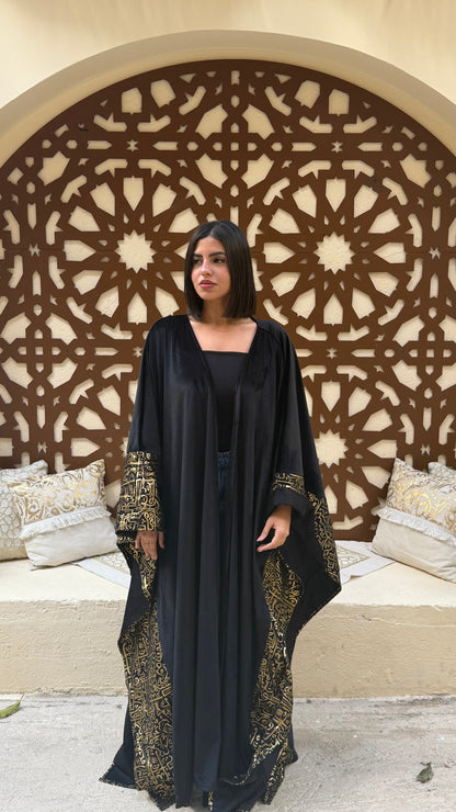 Velvet black kaftan
