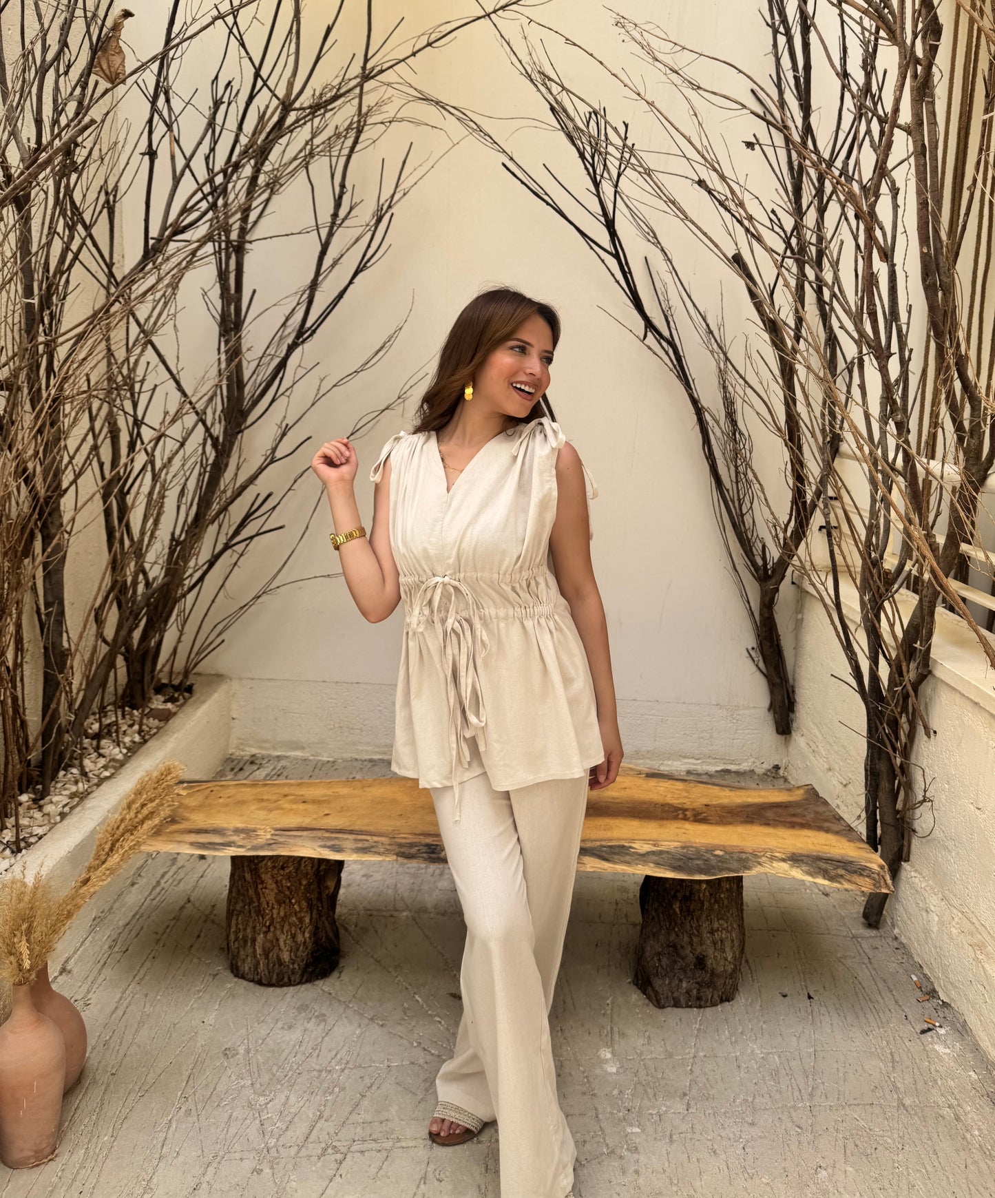 Tie linen set