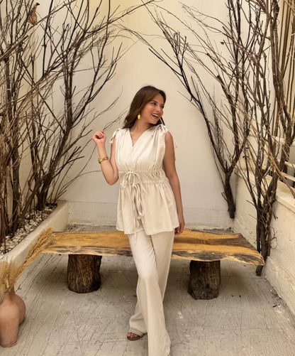 Tie linen set