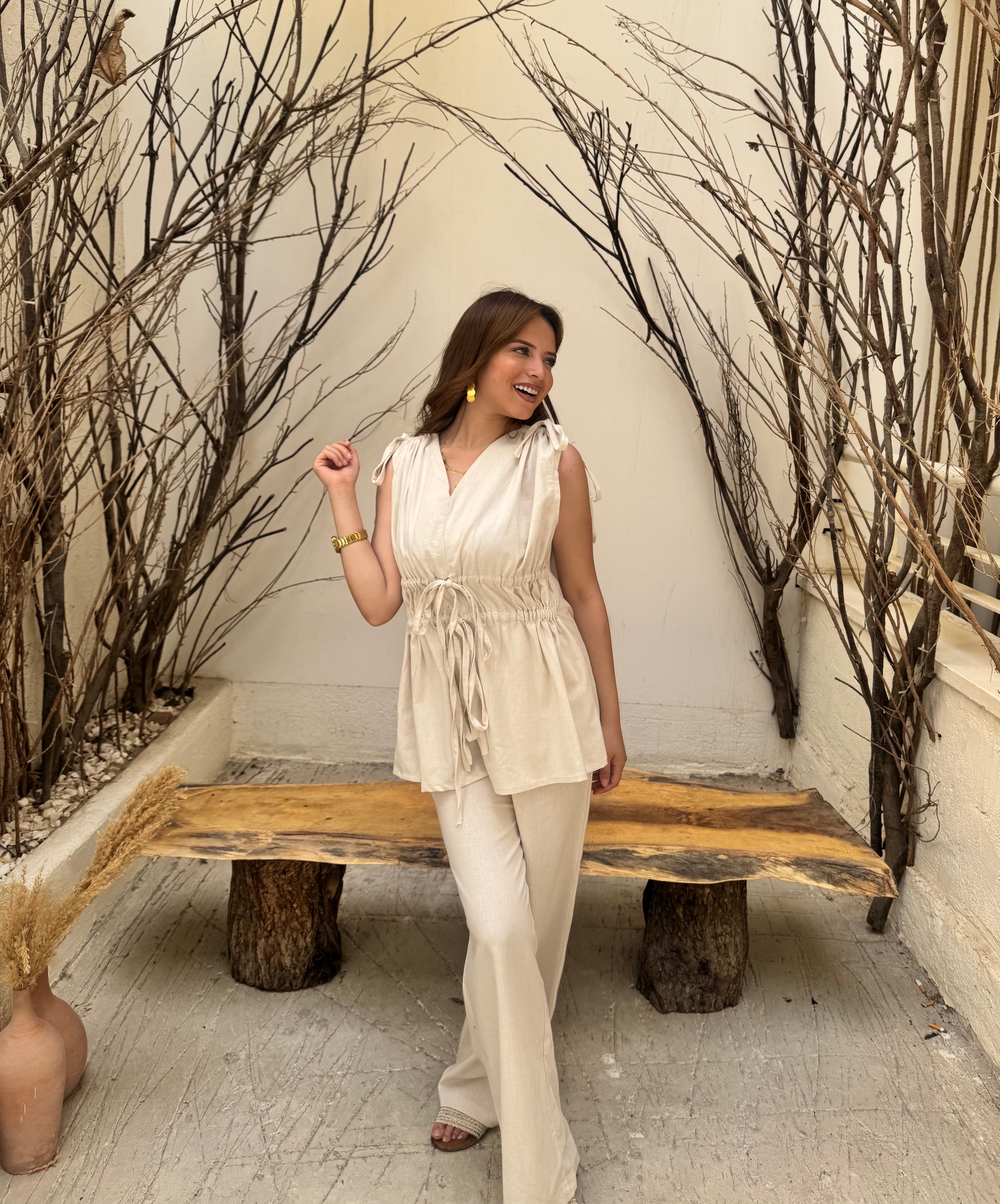 Tie linen set