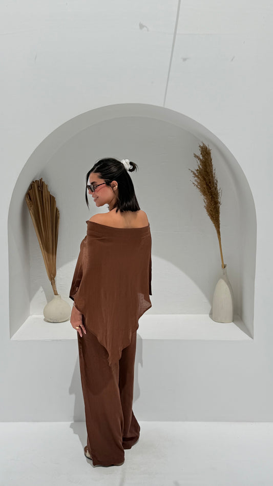 Crinkle set - Brown