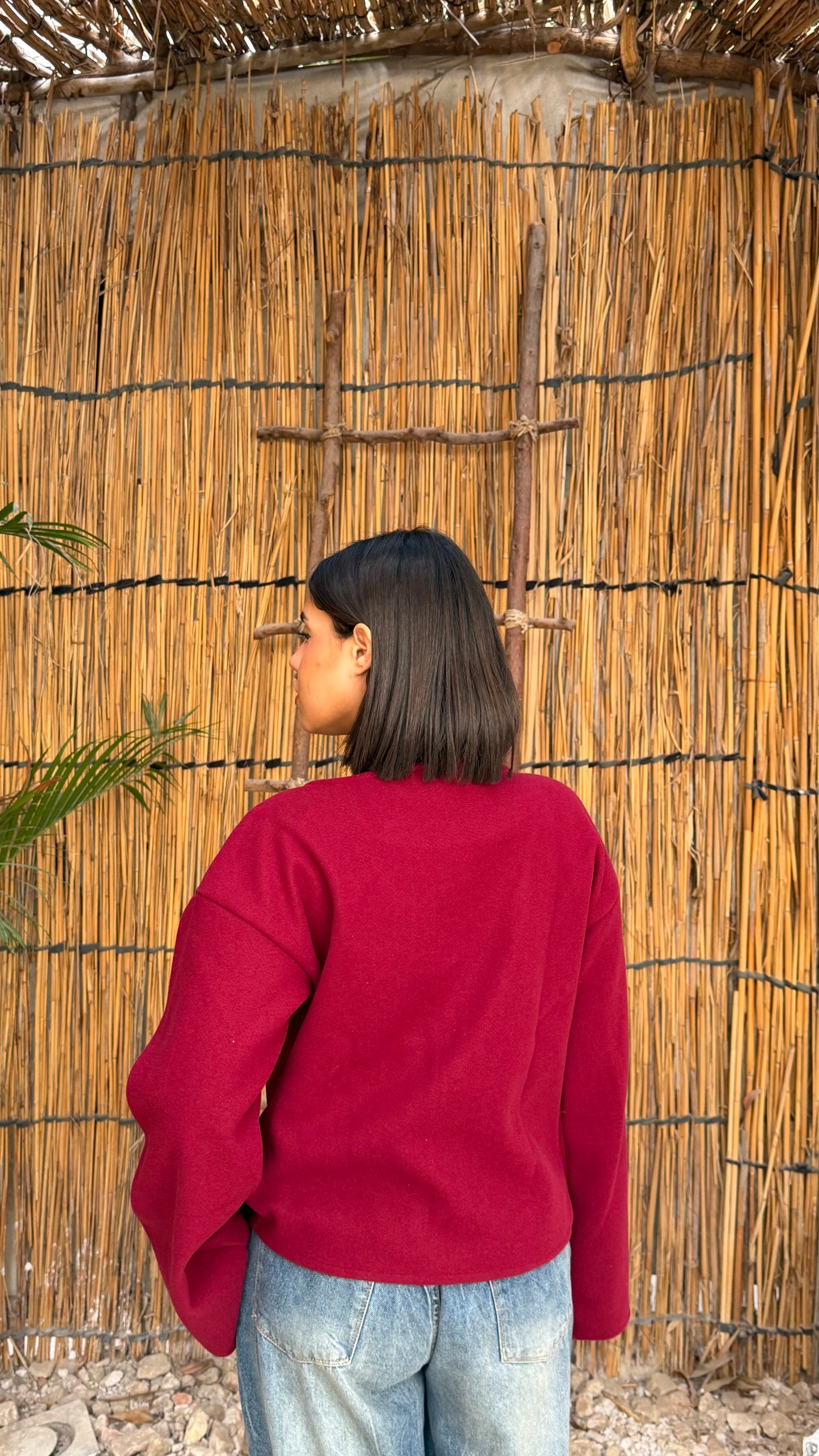 Curve jacket - Burgundy