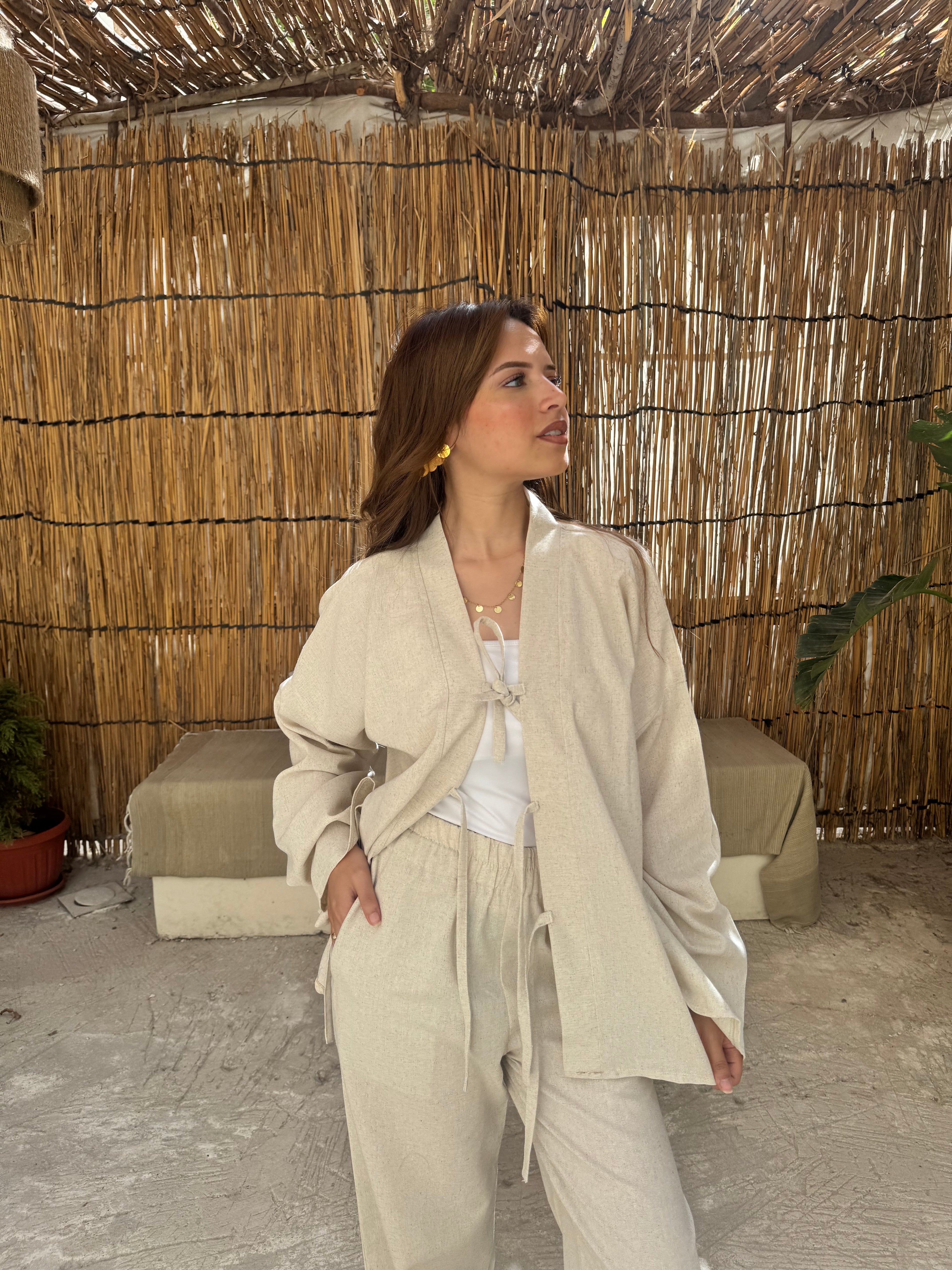 Tie linen set