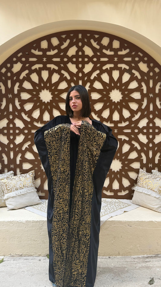 Velvet black kaftan