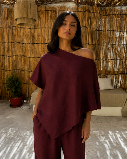 Crinkle set - Burgundy