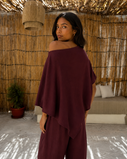 Crinkle set - Burgundy