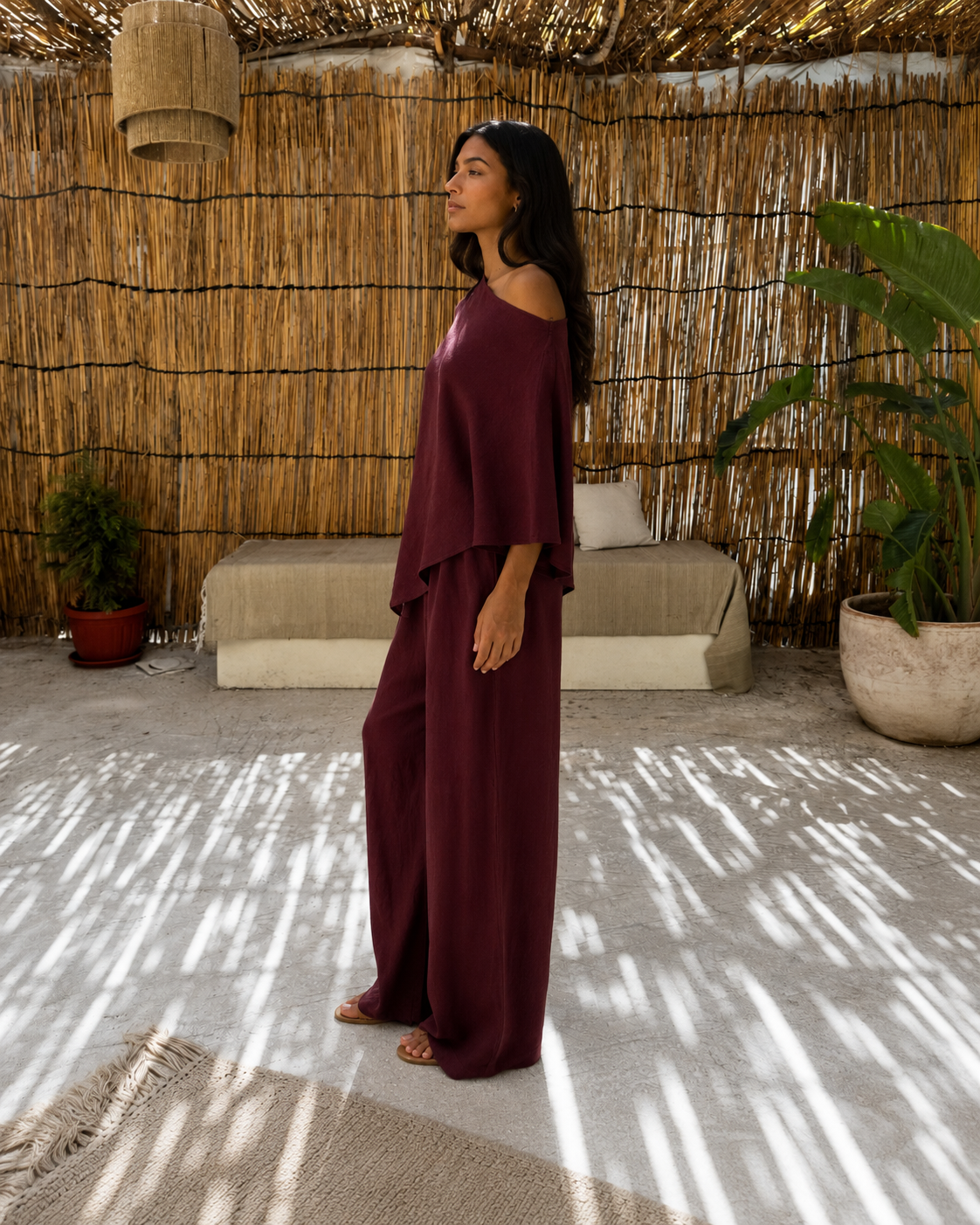 Crinkle set - Burgundy