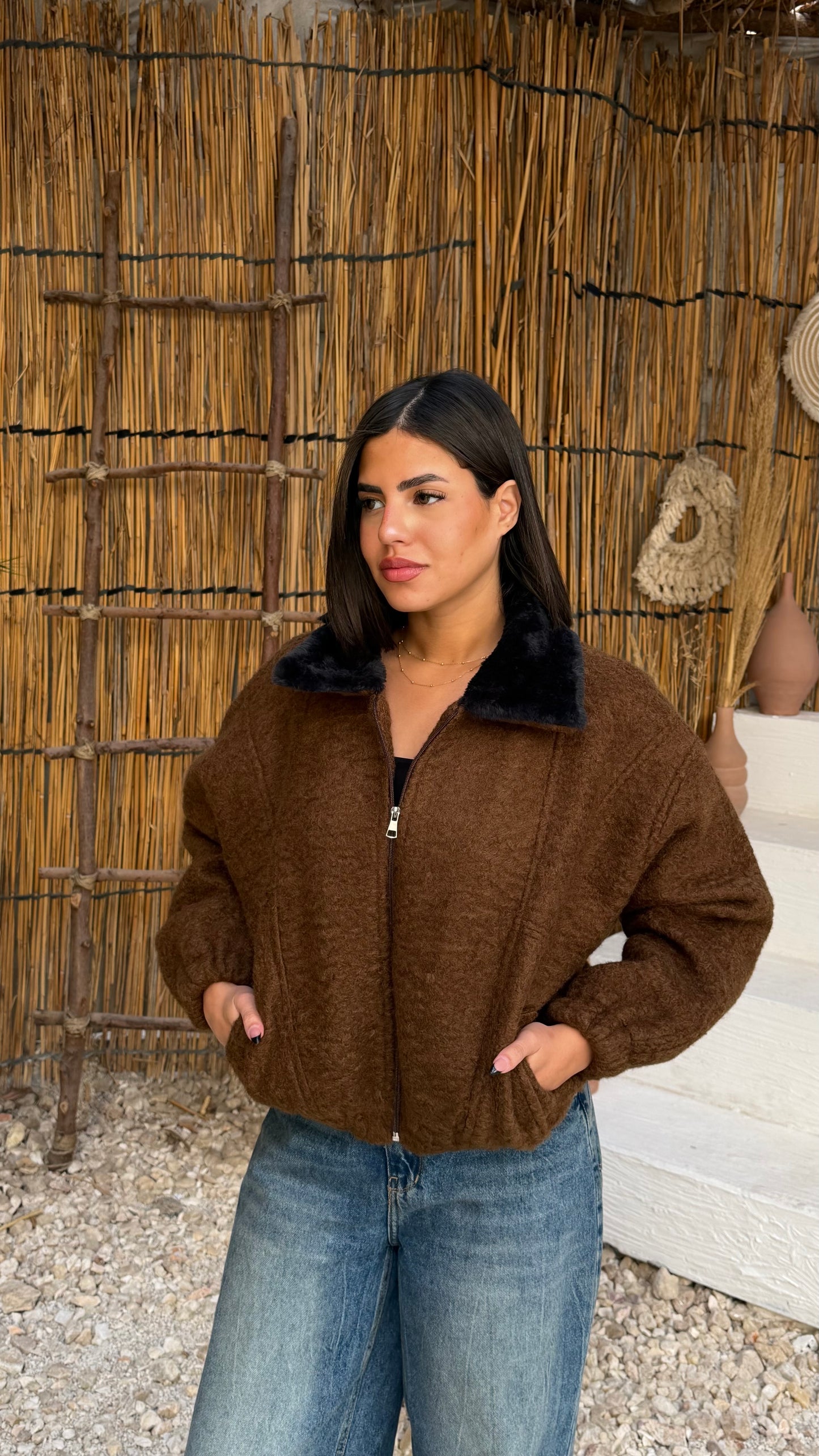 Teddy jacket - COCOA