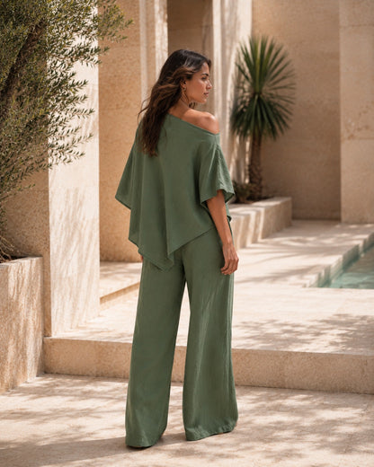 Crinkle set - Dark green